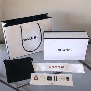 Authentic CHANEL box and accessories